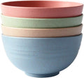greenandlife Lightweight & Unbreakable Wheat Straw Bowl - Noodle Fruit Soup Bowl Rice Bowls Dishwasher Microwave Safe Cereal Bowl sets 4pcs