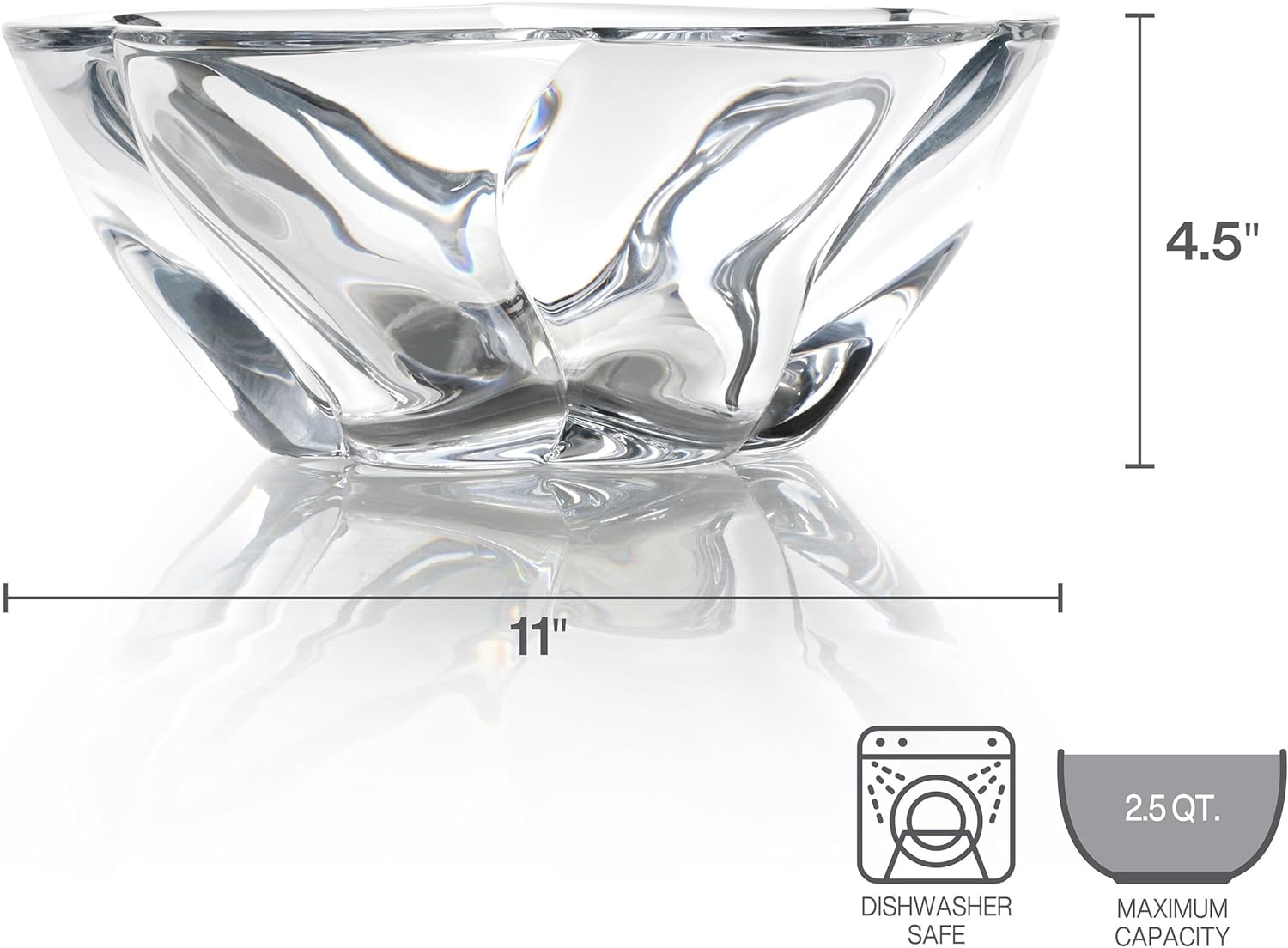 Mikasa Cassia Crystal Glass Bowl  11 Inch